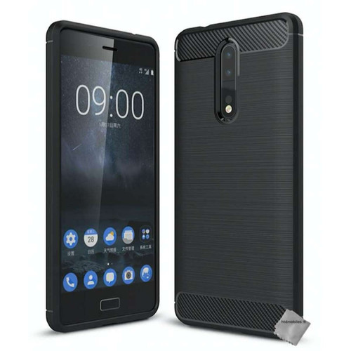 Htdmobiles - Coque silicone gel carbone pour Nokia 8 + verre trempe - NOIR Htdmobiles  - Accessoire Smartphone