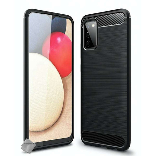 Htdmobiles - Coque silicone gel carbone pour Samsung Galaxy A02s + film ecran - NOIR Htdmobiles  - Accessoires Samsung Galaxy Accessoires et consommables