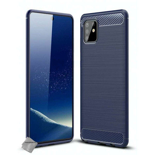 Htdmobiles - Coque silicone gel carbone pour Samsung Galaxy Note 10 Lite + verre trempe - BLEU FONCE Htdmobiles  - Accessoires et consommables