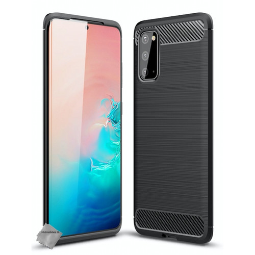 Htdmobiles - Coque silicone gel carbone pour Samsung Galaxy S20 + film ecran - NOIR Htdmobiles  - Accessoires Samsung Galaxy S Accessoires et consommables