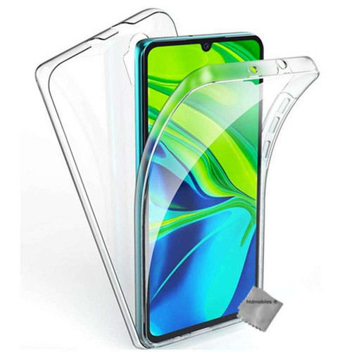 Htdmobiles - Coque silicone gel fine 360 integrale (avant et arriere) pour Xiaomi Mi Note 10 + verre trempe - TRANSPARENT Htdmobiles  - Accessoires et consommables