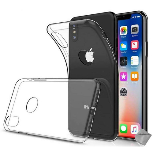 Htdmobiles - Coque silicone gel fine pour Apple iPhone XS + film ecran - TPU TRANSPARENT Htdmobiles  - Coque, étui smartphone