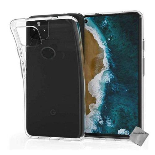 Htdmobiles - Coque silicone gel fine pour Google Pixel 4a 5G + verre trempe - TPU TRANSPARENT Htdmobiles  - Accessoire Smartphone