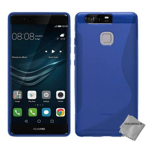 Htdmobiles - Coque silicone gel fine pour Huawei P9 + film ecran - BLEU Htdmobiles  - Huawei p9 coque