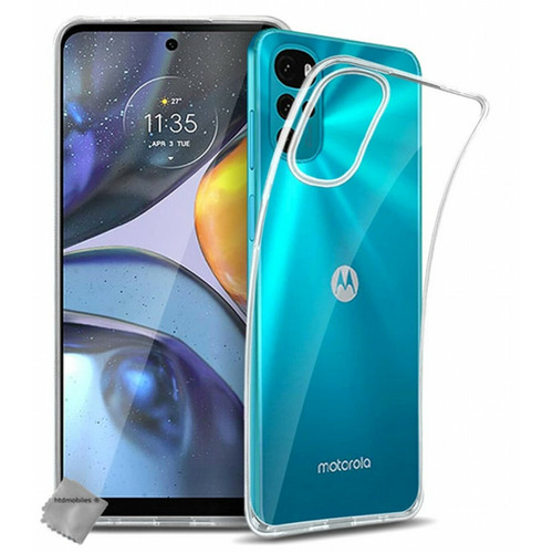Htdmobiles - Coque silicone gel fine pour Motorola Moto G22 / E32 / E32s + verre trempe - TPU TRANSPARENT Htdmobiles  - Coque, étui smartphone