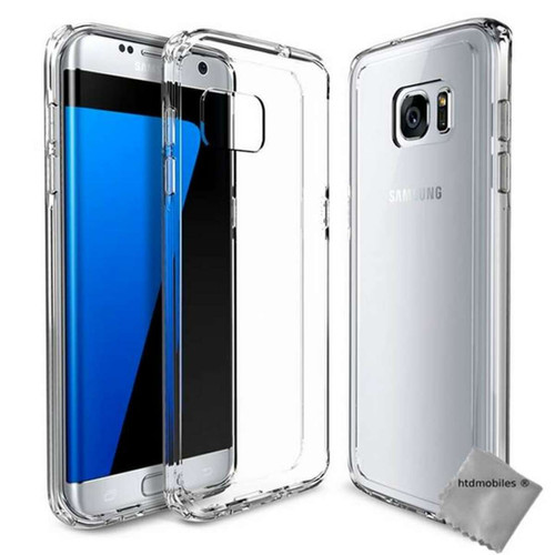 Htdmobiles - Coque silicone gel fine pour Samsung G935 Galaxy S7 Edge + verre trempe - TPU TRANSPARENT Htdmobiles  - Housse s7 edge
