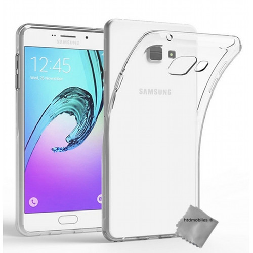 Htdmobiles - Coque silicone gel fine pour Samsung Galaxy A5 (2016) + verre trempe - TPU TRANSPARENT Htdmobiles  - Verre trempe a5 2016