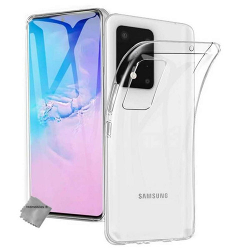 Htdmobiles - Coque silicone gel fine pour Samsung Galaxy S20 Ultra + verre trempe - TPU TRANSPARENT Htdmobiles  - Accessoires Samsung Galaxy S Accessoires et consommables