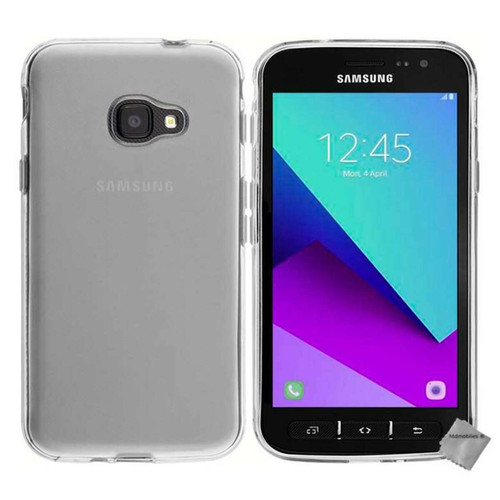 Htdmobiles - Coque silicone gel fine pour Samsung Galaxy Xcover 4S + film ecran - BLANC TRANSPARENT Htdmobiles  - Housse samsung xcover