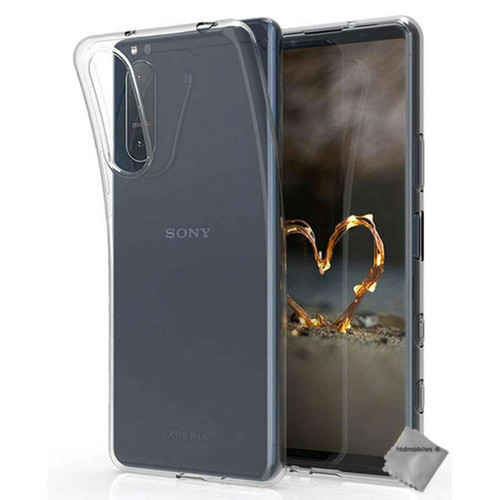 Htdmobiles - Coque silicone gel fine pour Sony Xperia 5 II + film ecran - TPU TRANSPARENT Htdmobiles  - Coque, étui smartphone