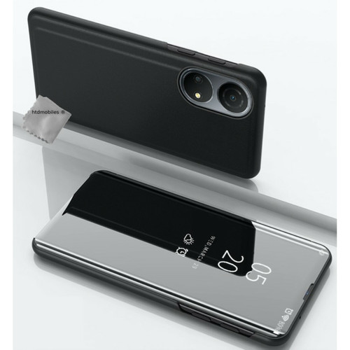 Htdmobiles - Housse pour Huawei Honor X7 - etui portefeuille miroir clear view + film ecran - NOIR Htdmobiles  - Accessoire Smartphone