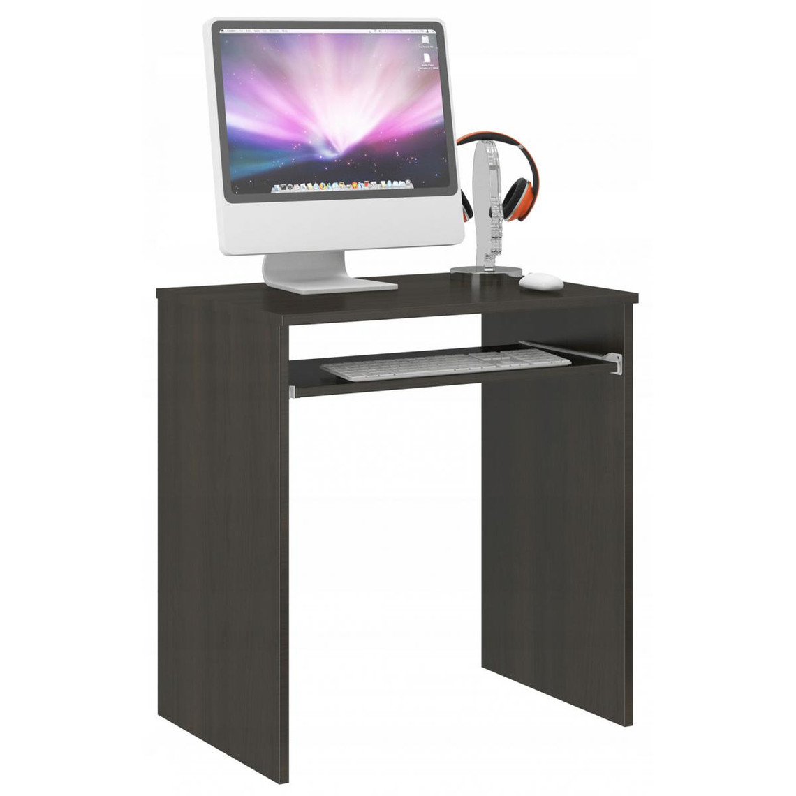 Hucoco BERN | Bureau informatique table d'ordinateur taille compacte 70x50x74 cm | Support clavier | Mobilier bureau style mode