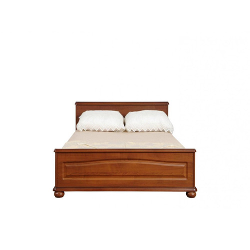Hucoco - JAIPUR - Cadre de lit chambre à coucher - Style classique - Dimensions 213x154x45-76 cm - Haute tête de lit - Marron Hucoco   - Lit enfant Marron