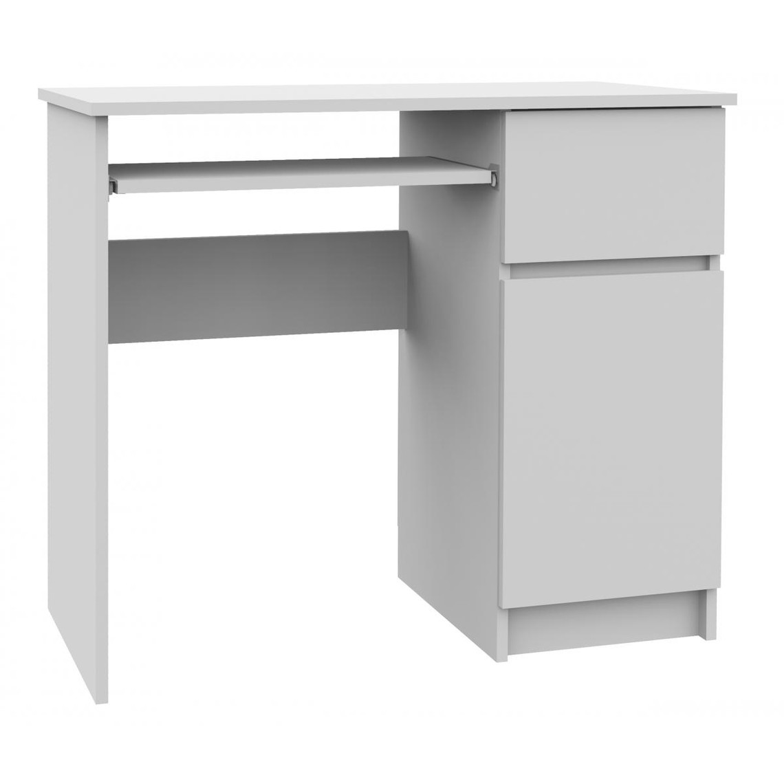 Hucoco MOGO | Bureau informatique contemporain 90x77x50 cm | Taille compacte + support clavier + tiroir | Table ordinateur mode