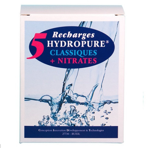 Hydropure - 5 recharges filtrantes (filtre Classique + Nitrates) - HYDROPURE  RCN - Carafe filtrante
