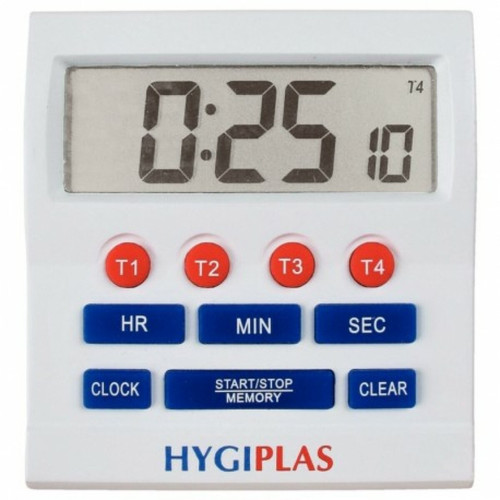 Hygiplas - Minuteur professionnel électronique grands chiffres - 80 x 80 mm - Hygiplas -  - Plastique 80x80mm Hygiplas  - Hygiplas
