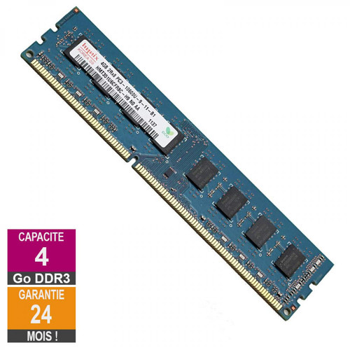 Hynix - Barrette Mémoire 4Go RAM DDR3 Hynix HMT351U6CFR8C-H9 DIMM PC3-10600U - Hynix