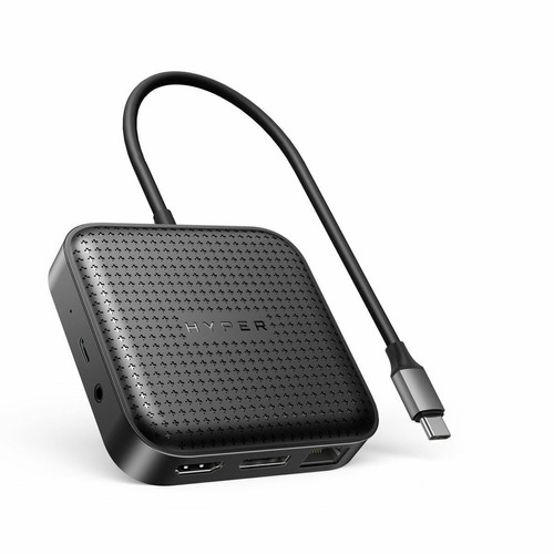 Hyper - Hub USB Hyper HD583-GL Noir 100 W Hyper  - Marchand La boutique du net