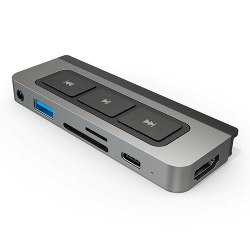 Hyperdrive - Media Hub USB-C HyperDrive 6 en 1 Gris Hyperdrive  - Bonnes affaires Hub