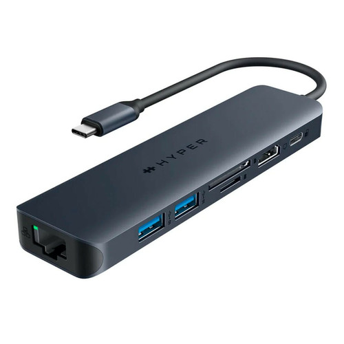 Hyperdrive - HyperDrive EcoSmart 7 en 1 Hub USB-C con PD 100W Azul Hyperdrive - Hub USB et Lecteur de cartes