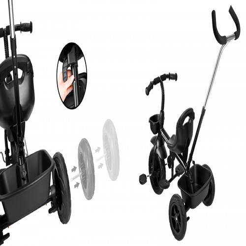 Tricycle HyperMotion Tricycle Evolutif Enfant Pliable VECTOR Noir