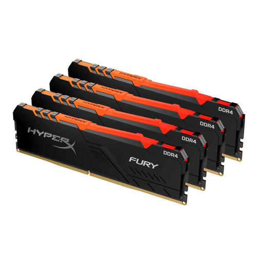 RAM PC Fixe Hyperx Fury RGB 128 Go (4 x 32 Go) DDR4 3466 MHz CL17