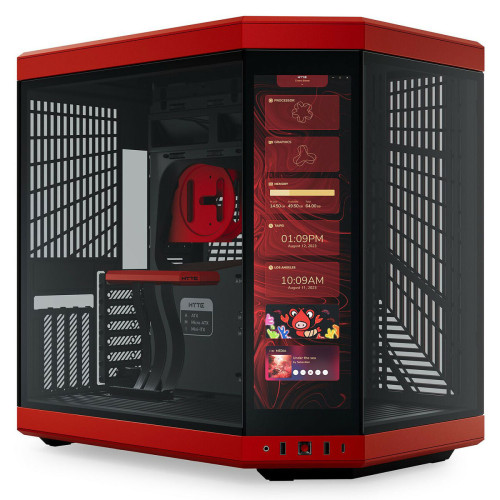HYTE - Y70 Touch - ATX - Noir/Rouge - Avec fenêtre HYTE  - Alimentation pc gaming