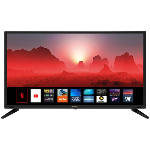 Hyundai - Smart TV 32'' HD Netflix YouTube PrimeVideo Screencast USB HDMI - TV 32'' et moins Plat