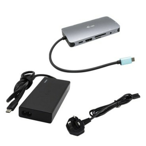 I-Tec - i-tec Metal USB-C Nano Dock HDMI/VGA with LAN + Universal Charger 77 W I-Tec  - I-Tec