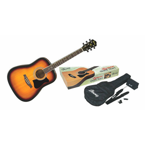 Guitares folk Ibanez V50NJP-VS Jam Pack - sunburst - avec kit accessoire Ibanez
