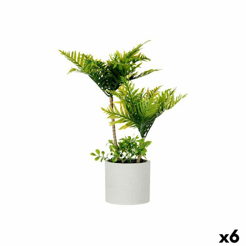 Ibergarden - Plante décorative Palmier Plastique Ciment 12 x 45 x 12 cm (6 Unités) Ibergarden  - Décoration