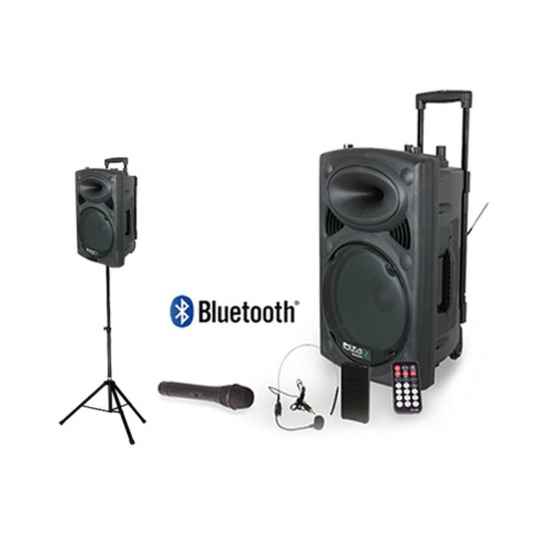 Ibiza Sound - PORT12VHF-BT Système karaoké mobile 700W + PIED Ibiza Sound  - Home-cinéma