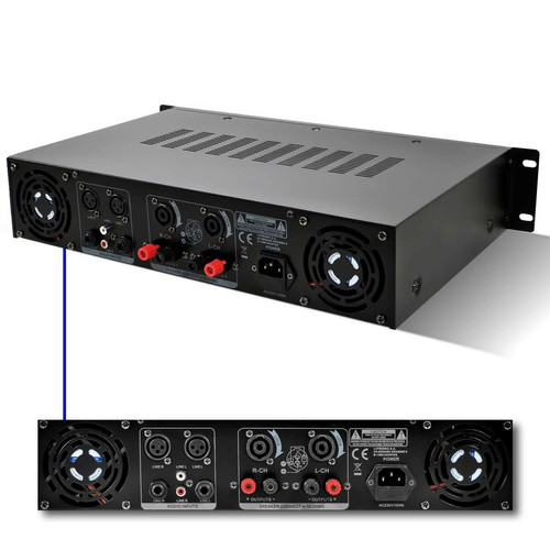 Ibiza Sound Amplificateur sono 2 x 350W rack 19" XLR/RCA/Jack 6.35mm - Ibiza Sound SA1000