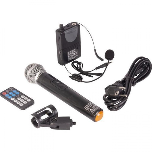 Pack Enceintes Home Cinéma Système de sonorisation Portable Autonome 12" - 700W USB/MP3/Bluetooth/Vox + 2 micros VHF