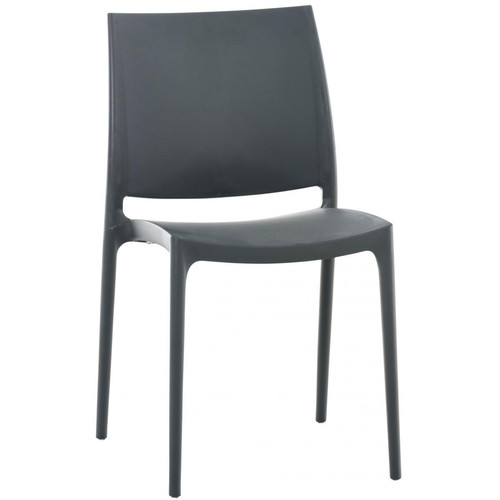 Icaverne - Moderne Chaise reference Belmopan couleur gris foncé - Icaverne