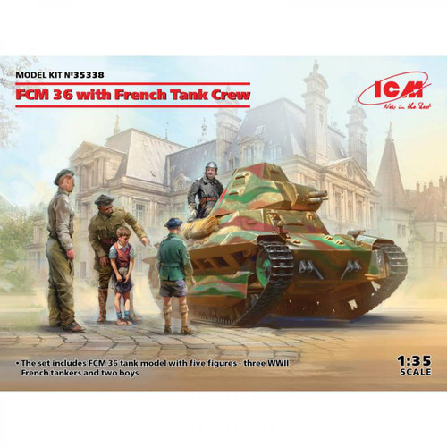 Icm - Maquette Char Fcm 36 With French Tank Crew Icm  - Chars Icm