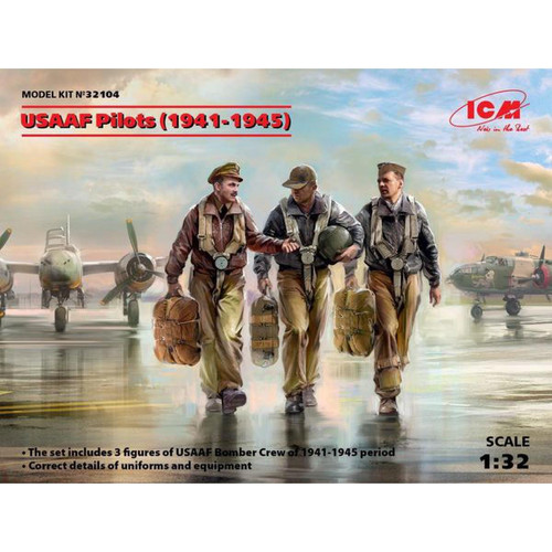 Icm - USAAF Pilots (1941-1945) (3 figures) - 1:32e - ICM Icm  - Jeux & Jouets