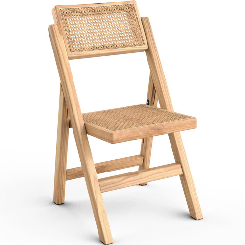 Iconik Interior - Chaise pliante en bois et rotin pour salle à manger - Umbra Bois naturel Iconik Interior  - Chaise Starck Chaises