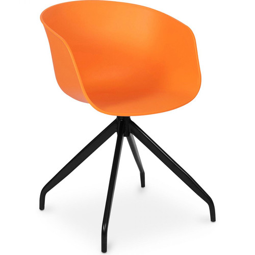 Iconik Interior - Chaise de bureau design Joan  Orange Iconik Interior  - Chaise scandinave grise Chaises