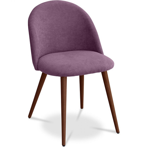Iconik Interior - Chaise de salle à manger Evelyne Design Scandinave Premium - Piètement foncé Violet Iconik Interior  - Chaise scandinave Chaises