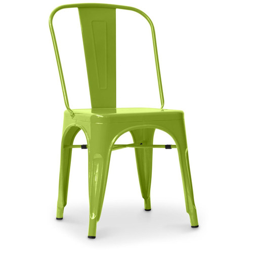 Iconik Interior - Chaise de salle à manger Stylix Design Industriel Carré en Métal - Nouvelle Edition Vert clair Iconik Interior  - Chaise industrielle Chaises