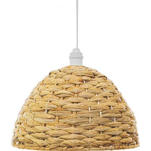 Iconik Interior - Lampe suspendue style boho en rotin naturel - Ngu Iconik Interior  - Maison Bois naturel