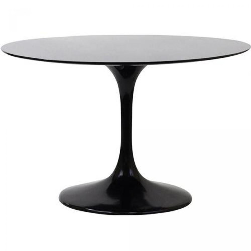 Iconik Interior - Table ronde Tulipan fibre de verre - 120 cm Noir Iconik Interior - Pied central pour table
