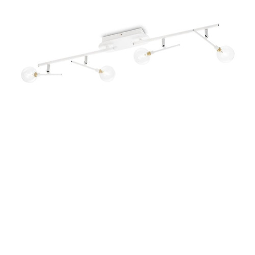 Spots Ideal Lux Barre de spot de plafond à 4 lumières blanc