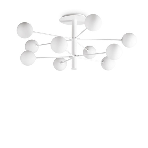 Ideal Lux - Plafonnier semi-encastré à 10 bras multibras blanc - Ideal Lux