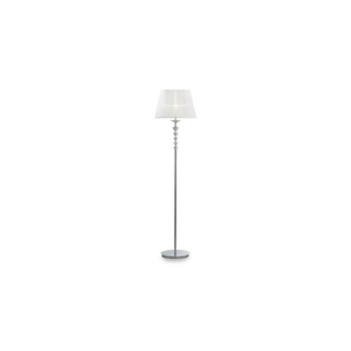 Ideal Lux - Lampadaire à 1 lumière, chrome, blanc, cristal avec abat-jour en organza, E27 Ideal Lux  - Lampadaires