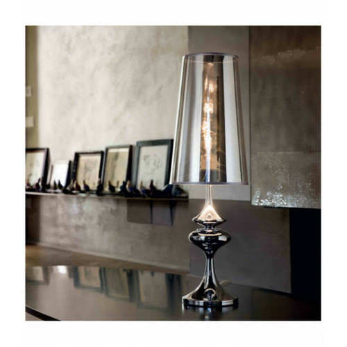 Ideal Lux - Grande lampe de table à 1 lumière, chrome, E27 Ideal Lux  - Lampes à poser