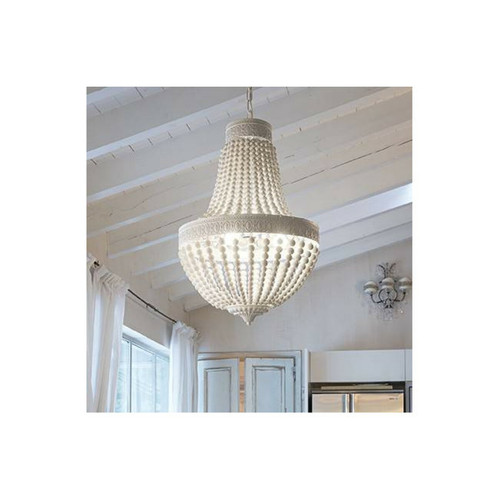 Ideal Lux - Suspension à 5 ampoules, blanc Ideal Lux  - Luminaires Blanc