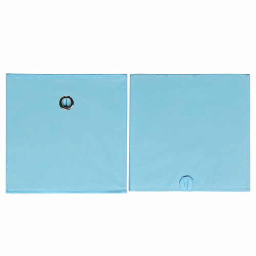 Boîte de rangement Lot de 2 boîtes de rangement ELA, en tissu bleu clair