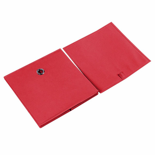 Boîte de rangement Lot de 2 boîtes de rangement ELA, en tissu rouge